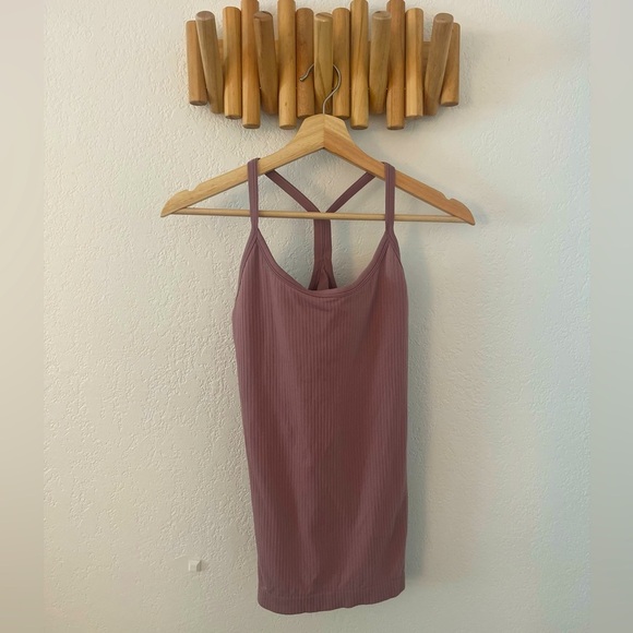 Workout tank top built in bra mauve women size small - Picture 1 of 5
